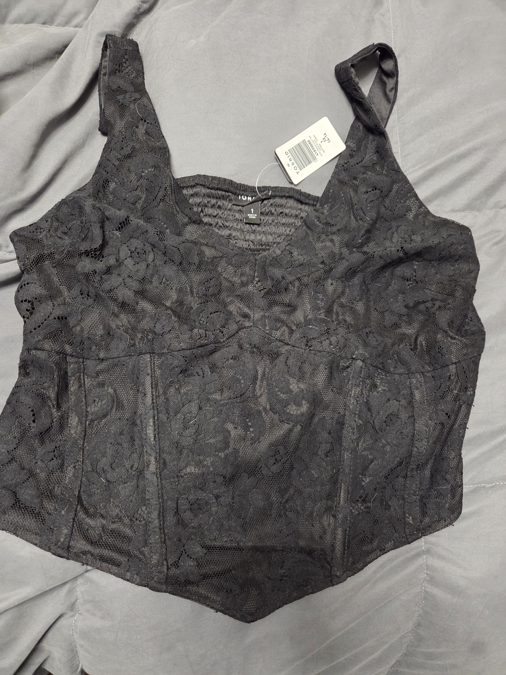 Torrid Black Lace Camisole Tank